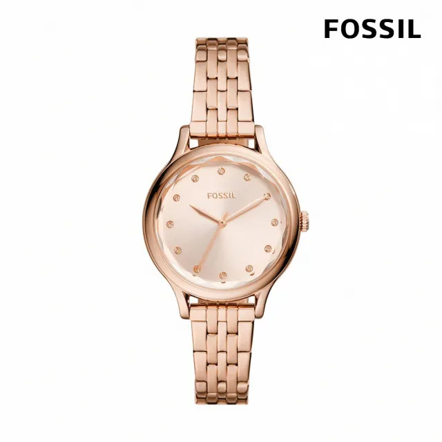 【FOSSIL 官方旗艦館】Laney系列 經典都會知性女錶 不鏽鋼鍊帶/米蘭錶帶指針手錶 34MM(多色可選)