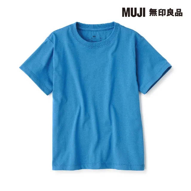 【MUJI 無印良品】兒童棉混聚酯纖維圓領短袖T恤(共6色)