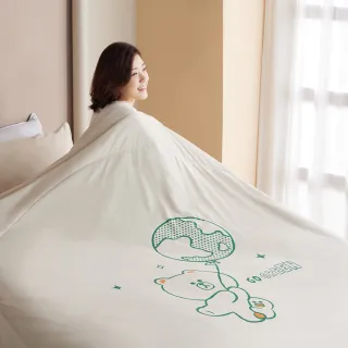 【YVONNE 以旺傢飾】100%美國棉四季被-熊大氣球 LINE FRIENDS(4x5呎 純棉 棉被 水洗)