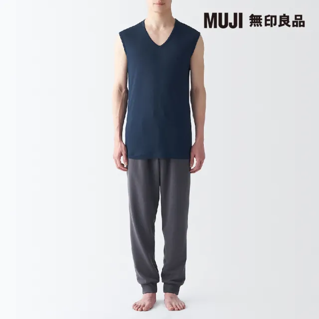 【MUJI 無印良品】男涼爽柔滑V領無袖T恤(共5色)