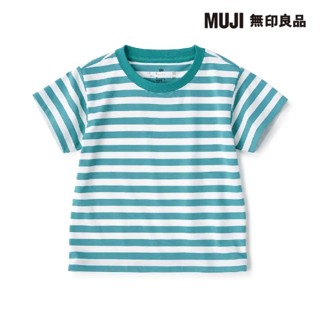 【MUJI 無印良品】幼兒棉混聚酯纖維容易穿脫圓領短袖T恤(共9色)