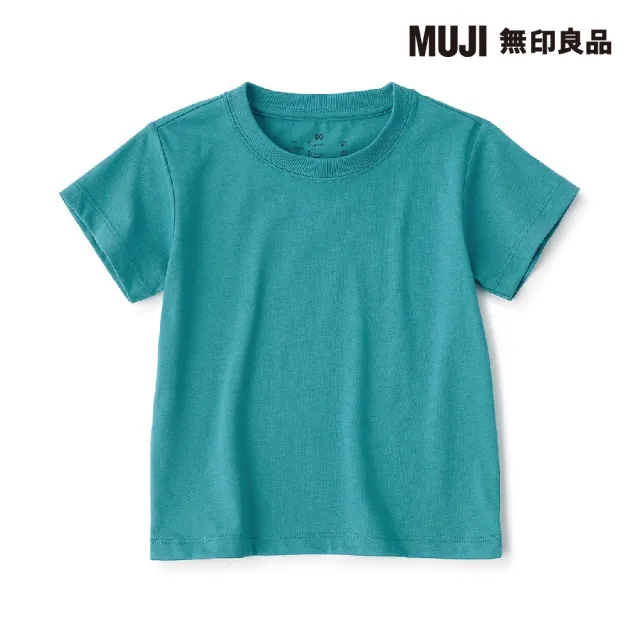 【MUJI 無印良品】幼兒棉混聚酯纖維容易穿脫圓領短袖T恤(共6色)