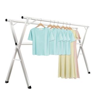 【Imakara】X型厚不鏽鋼伸縮曬衣架2.4米(型錄用)
