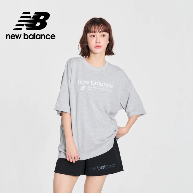 NEW BALANCE NB 寬鬆圓領短袖上衣_女性_灰色_WT33534AG(美版 版型偏大)