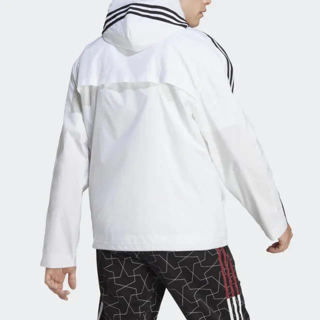 【adidas 愛迪達】外套 男款 運動外套 風衣外套 亞規 ESSENTIALS 白 IB0382