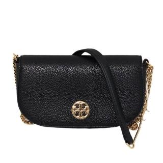 【TORY BURCH】TORY BURCH 經典金屬LOGO荔枝紋皮革小斜背包(父親節七夕情人節)