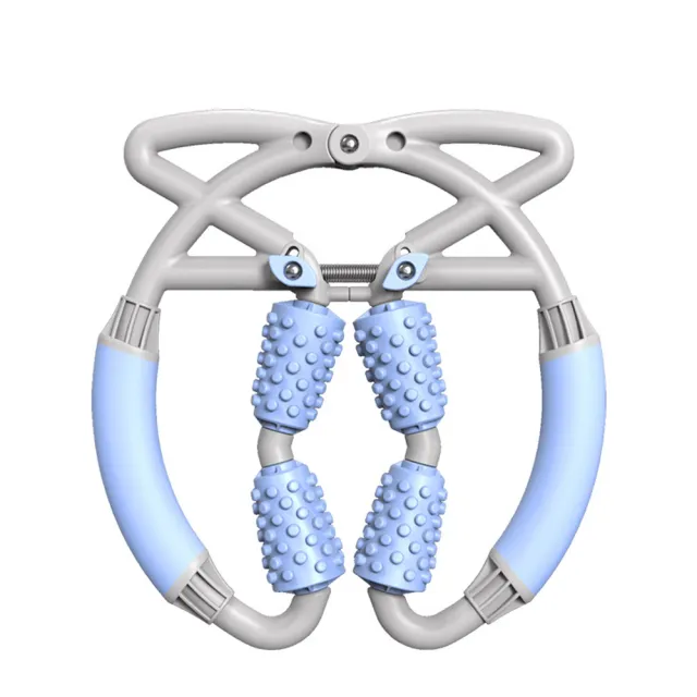 【Gordi】可調節環形滾輪夾腿按摩器 小腿按摩滾輪 美腿瘦腿神器 夾腿器