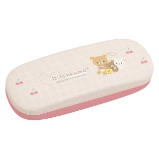 【San-X】拉拉熊 懶懶熊 硬殼眼鏡盒&眼鏡布組 拉拉熊 櫻桃(Rilakkuma)