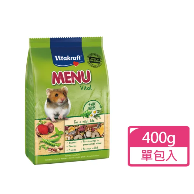 【Vitakraft】天然食譜倉鼠主食 400g/包(倉鼠飼料 鼠飼料 小鼠飼料)