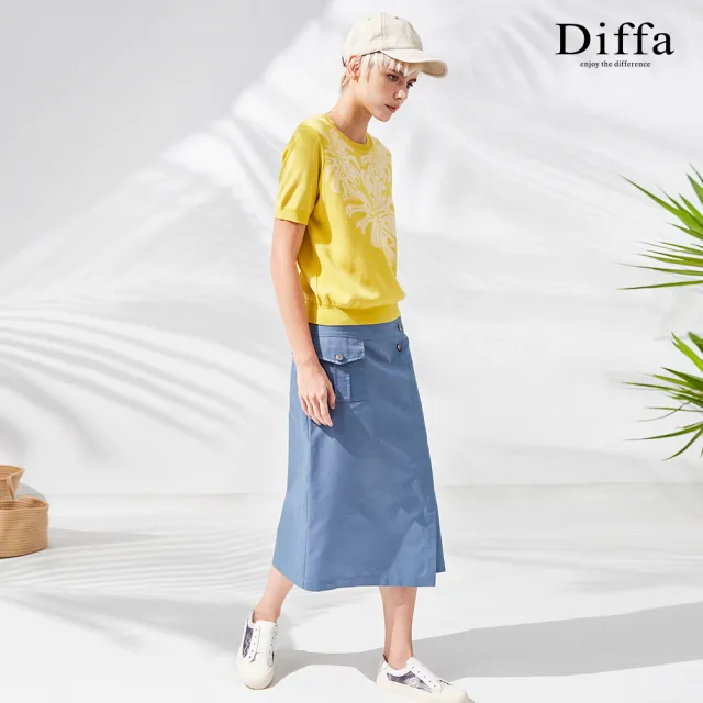 【Diffa】美型不對稱設計工裝長裙-女