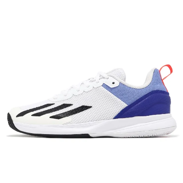 【adidas 愛迪達】網球鞋 Courtflash Speed 男鞋 白 藍 支撐 透氣 抓地 運動鞋 愛迪達(HQ8481)