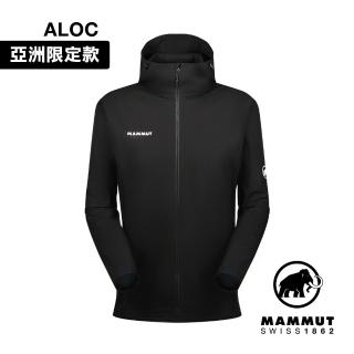 【Mammut 長毛象官方直營】GRANITE SO Hooded Jacket AF 防潑水軟殼連帽外套 黑色/白色 男款 #1011-00322