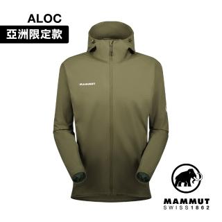 【Mammut 長毛象官方直營】GRANITE SO Hooded Jacket AF 防潑水軟殼連帽外套 綠鬣蜥 男款 #1011-00322