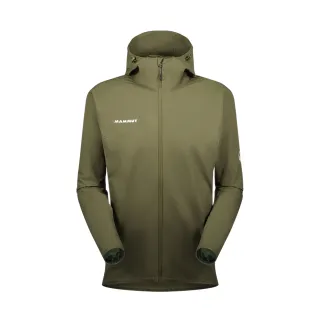 【Mammut 長毛象】GRANITE SO Hooded Jacket AF Men 防潑水軟殼連帽外套 綠鬣蜥 男款 #1011-00322