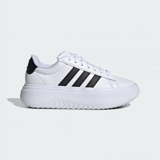 【adidas 愛迪達】休閒鞋 女鞋 運動鞋 GRAND COURT PLATFORM 白 IE1092(8755)