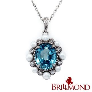 【BRILLMOND JEWELRY】2克拉 天然風信子寶石墜(主石2克拉以上 全925銀鍍白K金台)