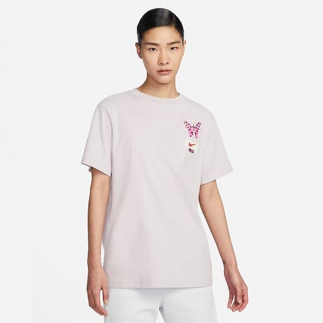 【NIKE 耐吉】上衣 女款 短袖上衣 運動 DNU AS W NSW TEE OC 2 BF AMD 灰紫 FQ8874-019