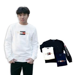 【Tommy Hilfiger】大學T 刷毛 立體刺繡logo 湯米 長袖 長T 縮口 平輸品(長袖9687)