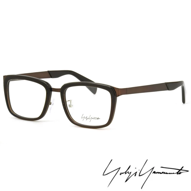 Y-3 山本耀司 Yohji Yamamoto方型時尚前衛光學眼鏡(黑銅-YY1021-108)