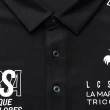 【LE COQ SPORTIF 公雞】高爾夫系列 男款黑色經典LOGO刺繡POLO長袖棉衫 QGS2T108