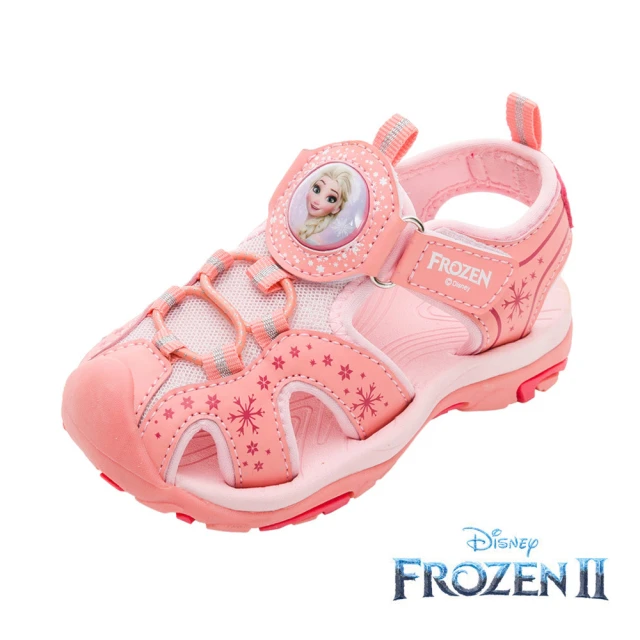 Disney 迪士尼Disney 迪士尼 冰雪奇緣 童款 護趾電燈涼鞋/護趾 透氣 排汗 蜜桃粉(FOKT37693)