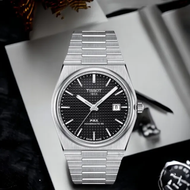 【TISSOT 天梭 官方授權】PRX POWERMATIC 80 機械錶 手錶 手錶 畢業禮物  職場新鮮人 禮物(T1374071104100)