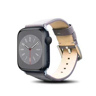 【Alto】Apple Watch 49/45/44/42mm  Ultra2/9/8/7/6/SE/5/4/3 皮革錶帶 - 礫石灰(真皮錶帶 細柔觸感)