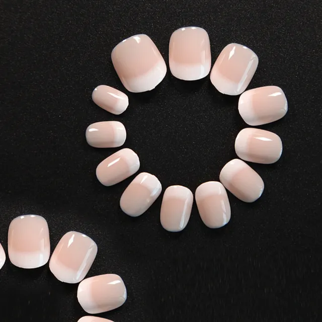 【Paula’s Nail 寶拉美甲】簡約法式 凝膠指甲貼片(指甲貼片 光療甲片 美甲貼片)