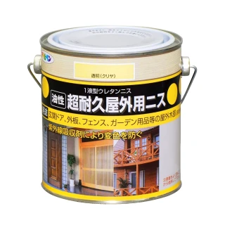 【日本Asahipen】油性超耐久室外防變色防腐清漆 0.7L(護木漆 噴漆 油漆 透明漆 亮光漆 木頭漆 木器漆)