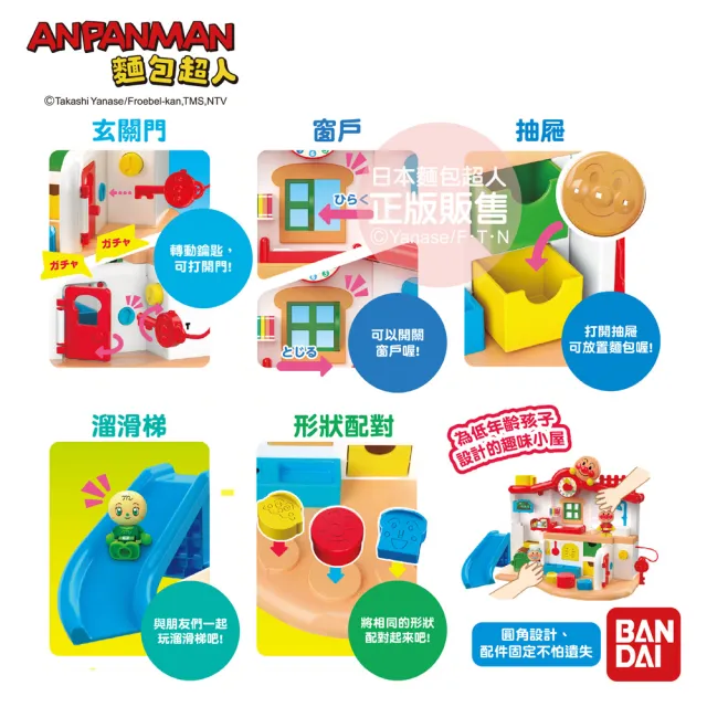 【ANPANMAN 麵包超人】叮咚？我的第一個麵包超人趣味小屋(2歲以上- /益智玩具/卡通/娃娃屋)