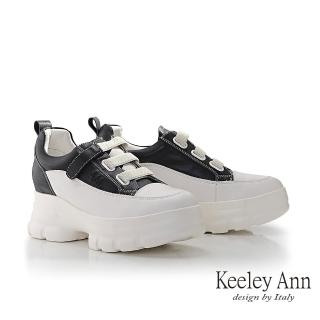 【Keeley Ann】魔鬼氈內增高休閒鞋(黑色376577210-Ann系列)