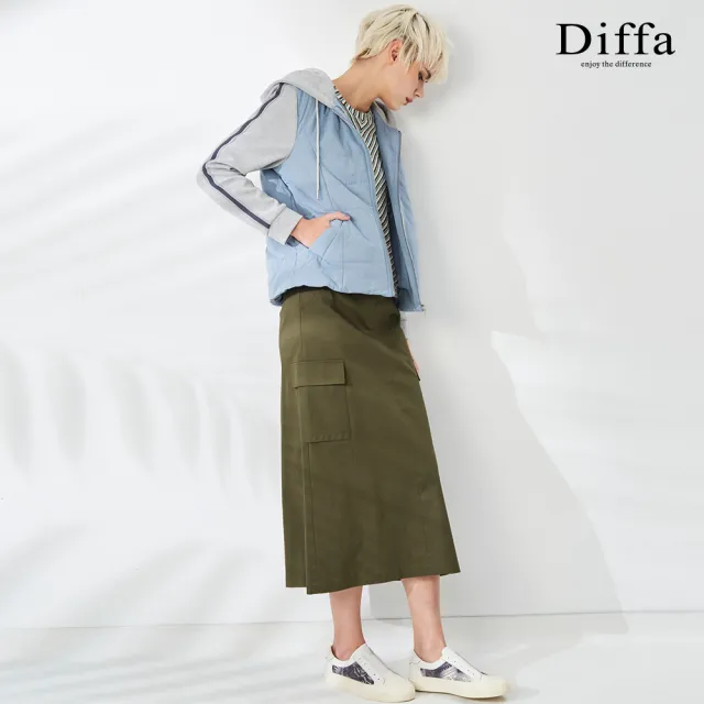 【Diffa】時尚美型工裝長裙-女