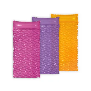 【INTEX】充氣波浪墊/浮排/沙灘睡墊附頭枕設計229x86cm 適用12歲+ 3色可選(58807)