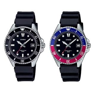 【CASIO 卡西歐】槍魚系列 MDV-10 探險 夜光指標 日期顯示 生物基樹脂 手錶 38.5mm(防反向旋轉錶帶)