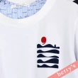 【betty’s 貝蒂思】小船字母條紋拼接T-shirt(深藍)