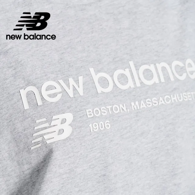 【NEW BALANCE】NB 寬鬆圓領短袖上衣_女性_灰色_WT33534AG(美版 版型偏大)