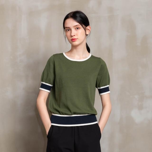 【perng yuh 芃諭名品】簡約現代 撞色 針織衫(2024 SS Collection｜3A春夏系列)