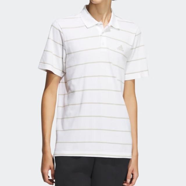 【adidas 愛迪達】上衣 男款 短袖上衣 運動 POLO衫 FI STRIPE POLO 白 IT3922(S2482)