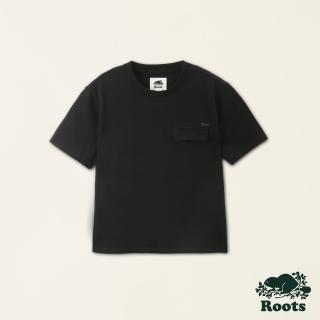 【Roots】Roots 女裝- ESSENTIAL FLAP POCKET圓領上衣(黑色)