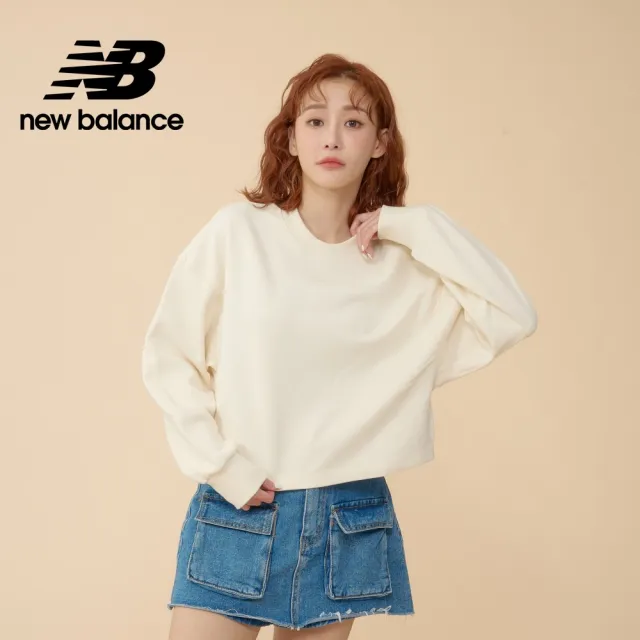 【NEW BALANCE】NB 長袖上衣_女裝_奶油杏_WT23555GIE(美版 版型偏大)