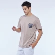 【JEEP】男裝 時尚簡約LOGO短袖T恤(卡其)
