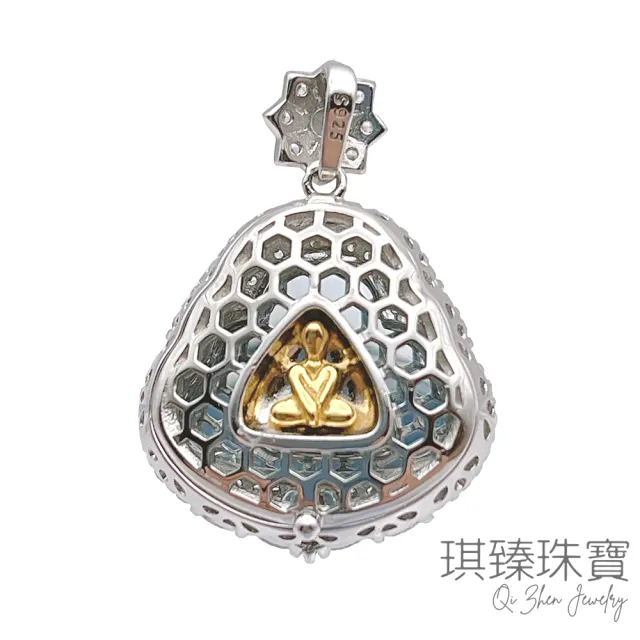 【琪臻珠寶】天然A貨翡翠冰種老坑綠招財佛公墜子(S925銀鑲_翡翠玉墜_招財開運_618狂歡節_限時搶購)