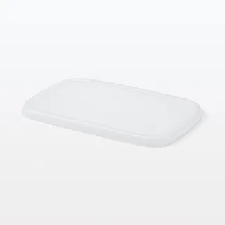 【MUJI 無印良品】琺瑯保存容器/簡易式用蓋/中 約寬12*深19*高1 cm