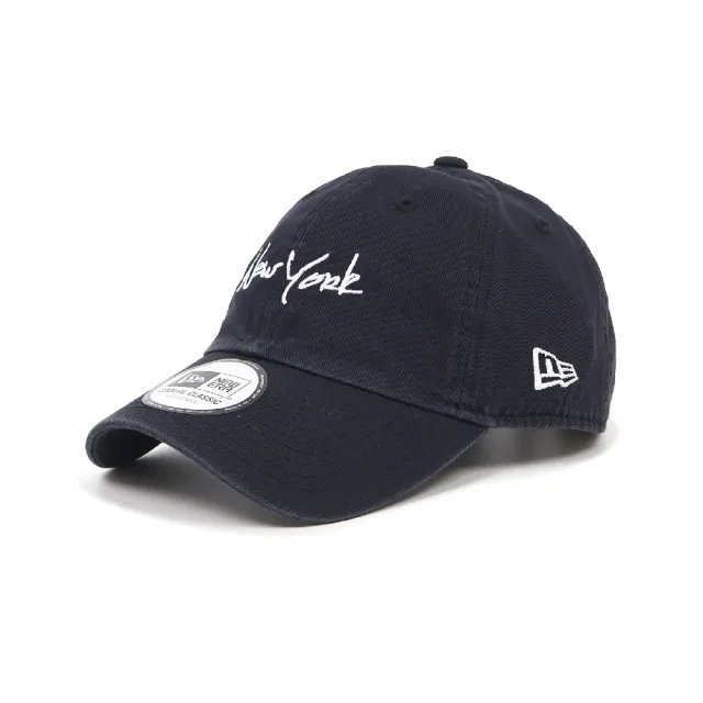 【NEW ERA】棒球帽 Classic Essential New York 藍白 可調帽圍 刺繡 老帽 帽子(NE70782544)