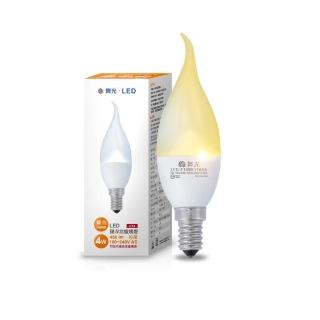 【DanceLight 舞光】4W 拉尾 LED羅浮宮蠟燭燈 E14燈頭 無藍光危害 6入組(黃光)
