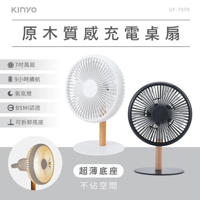 KINYO 12吋充電風扇(電扇 電風扇 充電風扇 涼風扇 