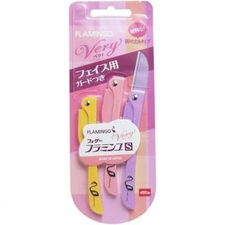 【COMBO!】日本製頂級專業摺疊式安全刀頭修容修眉刀*3入組(眉毛臉頸部毛髮專攻/除毛刀/剃眉刮眉刀/修容刀)