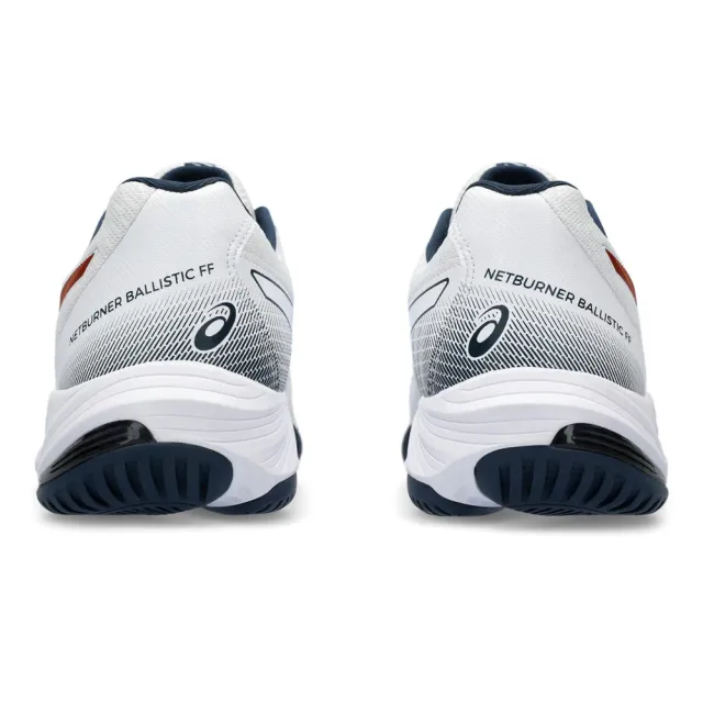 【asics 亞瑟士】NETBURNER BALLISTIC FF 3 男款 排球鞋 一般楦(1053A069-960 白棕 多功能室內球場鞋)