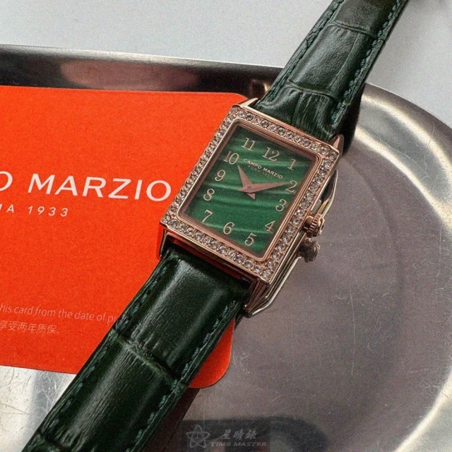 CAMPO MARZIO CampoMarzio手錶型號CMW0011(墨綠色錶面玫瑰金錶殼綠真皮皮革錶帶款)