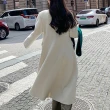 【巴黎精品】羊毛大衣毛呢外套(長款西裝領雙排扣修身女外套2色a1cu53)